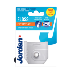 JORDAN Everyday Floss Οδοντικό Νήμα Κερωμένο με Γεύση Μέντας 50m + 10m Δώρο