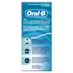 Oral-B Super Floss Κηρωμένο Οδοντικό Nήμα 50m