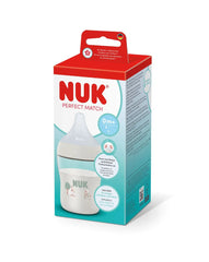 Nuk πλαστικό μπιμπερό με θηλή σιλικόνης perfect match temperature control 0m+ 150ml sheep