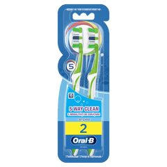 Oral-B Complete 5 Way Clean Χειροκίνητη Οδοντόβουρτσα, 40mm Μέτρια, 2 τμχ