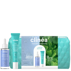 Clinea Limited Edition Gift Set Hydration Essentials Hyaluronic Waterbomb Oρός Προσώπου, 30ml, Smoothie Κρέμα Ματιών, 15ml & Δώρο Νεσεσέρ, 1τεμ, 1σετ