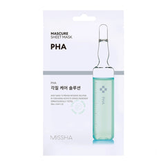 Missha Mascure Peeling Solution PHA Sheet Mask Απολεπιστική Μάσκα Προσώπου, 1τεμ