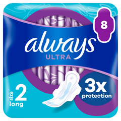 Always Ultra Σερβιέτες Long Plus (Μέγεθος 2) 8 Σερβιέτες