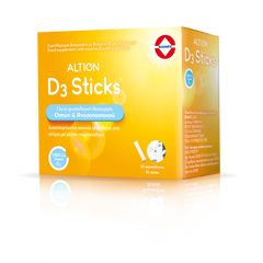 ALTION D3 Sticks 1.000 IU 30 sticks, κοκκία διασπειρόμενα στο στόμα