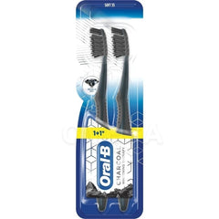 Oral-B Charcoal Whitening Therapy Soft 35 Οδοντόβουρτσα Λεύκανσης με Άνθρακα 2 τεμάχια