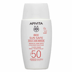 Apivita Bee Sun Safe Daily Age Repair Dry Touch Λεπτόρευστη Κρέμα Προσώπου κατά των Πανάδων & Ρυτίδων SPF50, 50ml