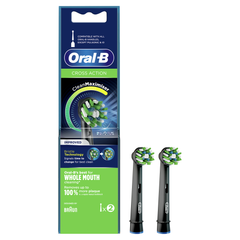 Oral-B CrossAction Μαύρες Ανταλλακτικές Κεφαλές Ηλεκτρικής Οδοντόβουρτσας, 2 τμχ