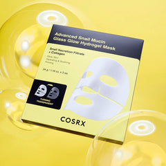 Cosrx Advanced Snail Mucin Glass Glow Hydrogel Mask Μάσκα Προσώπου για Λάμψη, 1τεμ