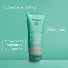 APIVITA JUST BEE CLEAR GEL ΚΑΘΑΡΙΣMOY – ΕΞΥΓΙΑΙΝΕΙ ΤΟ ΔΕΡΜΑ με propolis AmC & φυτικό σαλικυλικό οξύ