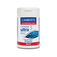 Lamberts Omega 3 Ultra Pure Fish Oil 1300mg Συμπλήρωμα Ιχθυελαίων για Καρδιά, Αρθρώσεις, Δέρμα & Εγκέφαλο, 60 Caps