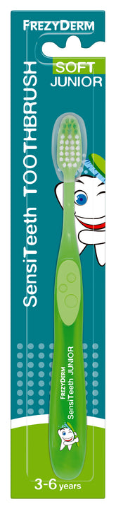 Frezyderm Sensiteeth Junior Toothbrush Soft Green (Μαλακή Παιδική Οδοντόβουρτσα για Παιδιά 3-6 Ετών - Πράσινη)