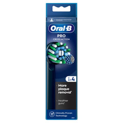 Oral-B Pro Cross Action Ανταλλακτικές Κεφαλές Bουρτσίσματος Μαύρες, 4τεμ