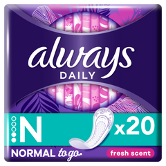Always Dailies To Go Normal Με άρωμα φρεσκάδας 20 Σερβιετάκια
