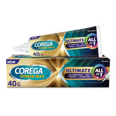 Corega Ultimate All-In-One Στερεωτική Κρέμα Τεχνητής Οδοντοστοιχίας για Ακόμα Μεγαλύτερη Δύναμη Μασήματος, 40g