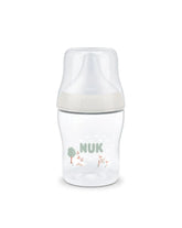Nuk πλαστικό μπιμπερό με θηλή σιλικόνης perfect match temperature control 0m+ 150ml sheep