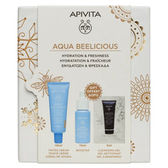 Apivita Aqua Beelicious Promo με Aqua Beelicious Λεπτόρρευστη Kρέμα Ενυδάτωσης με Χρώμα SPF30, 40ml & Δώρο Booster Αναζωογόνησης & Ενυδάτωσης, 10ml & Gel Καθαρισμού για Πρόσωπου & Μάτια, 5ml, 1σετ