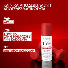 Vichy Clinical Control 96h Αποσμητικό Σπρέι για 96 Ώρες Προστασίας, 125ml