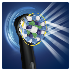 Oral-B CrossAction Μαύρες Ανταλλακτικές Κεφαλές Ηλεκτρικής Οδοντόβουρτσας ,4 τμχ