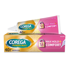Corega Max Hold & Comfort Στερεωτική Κρέμα Τεχνητής Οδοντοστοιχίας, 40g