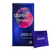Durex Προφυλακτικά Με Κουκκίδες, Ραβδώσεις και Επιβραδυντικό Τζελ Performax Intense Κανονική Εφαρμογή, 12 τεμάχια