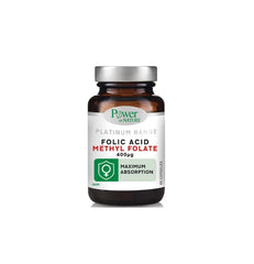 Power of Nature Platinum Range Folic Acid Methyl Folate 400μg, 60caps