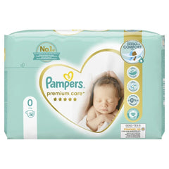Pampers Premium Care Value Pack No.0 (Premature) 1-2.5 kg Βρεφικές Πάνες, 30 τεμάχια