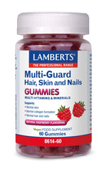 Lamberts Multi Guard Hair, Skin and Nails Gummies με Φυσική Γεύση Σμέουρο 60 Gummies