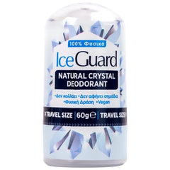 Optima Ice Guard Natural Crystal Deodorant Twist Up Mini Travel Size Φυσικό Κρυσταλλικό Αποσμητικό, 60g