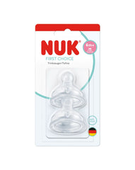 Nuk θηλή σιλικόνης first choice 2τμχ μέγεθος flowcontrol 6m+