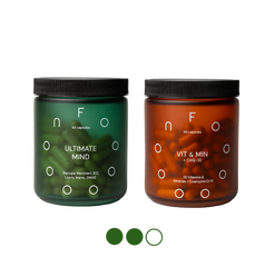FOOON Work & Study Focus Duo Premium Πακέτο για Πνευματική Διαύγεια, Συγκέντρωση & Κυτταρική Τόνωση, 2x60 Κάψουλες
