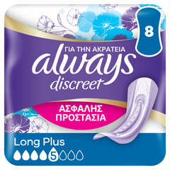 Always Discreet Γυναικείες Σερβιέτες Για Την Ακράτεια Plus Long Plus X8