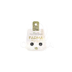 FARMA BIJOUX Υποαλλεργικά Σκουλαρίκια Κρύσταλλα Μαύρα 7,15mm 1 ζευγάρι