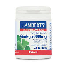 LAMBERTS GINKGO BILOBA EXTRACT 6000MG 30TABS