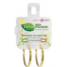 FARMA BIJOUX Σκουλαρίκια Χρυσός Κρίκος με Ανάγλυφες Καρδιές 25mm 1 ζευγάρι