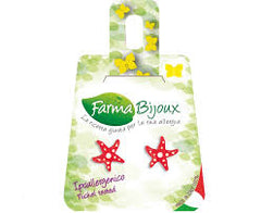Farma Bijoux, Υποαλλεργικά Σκουλαρίκια Χωρίς Νικέλιο, Stella Marina Αστερίας Κόκκινος