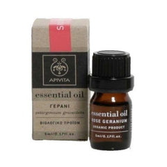 Apivita Essential Oil Rose Geranium Βιολογικό Αιθέριο Έλαιο Γεράνι, 5ml