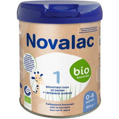 Novalac Bio 1 Γάλα Σε Σκόνη για Βρέφη 0-6m, 800g