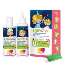 Real Care Easylice Complete Kit Σύστημα Αντιφθειρικής Θεραπείας με Λοσιόν 125ml & Σαμπουάν 125ml & Χτένι για Κόνιδες 1σετ