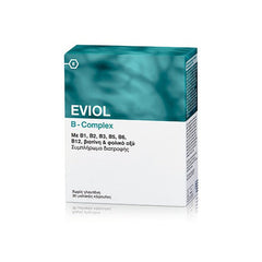 Eviol B-Complex Συμπλήρωμα Συμπλέγματος Βιταμίνης B για τη Φυσιολογική Λειτουργία του Νευρικού Συστήματος, 30 caps