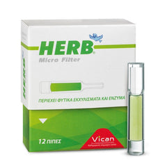 Vican Πίπα Herb Disposable Type Micro Filters Πίπες Με Φίλτρο 12τμχ.