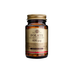 Solgar Folate (As Metafolin) 400mg Συμπλήρωμα Διατροφής με Φολικό Οξύ 50Tabs. Παρέχει το φολικό οξύ σε πατενταρισμένη, βιολογικά ενεργή μορφή, βιοΐσοδύναμη με τη μορφή που απαντάται στη φύση.