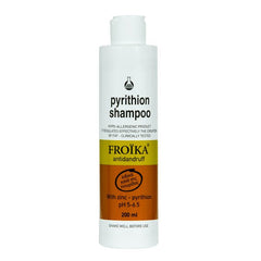 Froika Pyrithion Shampoo Σαμπουάν κατά της Πιτυρίδας 200ml. Ενεργεί δραστικά κατά της πιτυρίδας του τριχωτού της κεφαλής, αφήνει τα μαλλιά λαμπερά, ευκολοχτένιστα και υγιεινά.