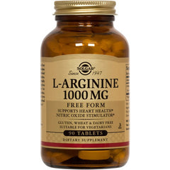 Solgar L-Arginine Συμπλήρωμα διατροφής 1000mg 90vegcaps.