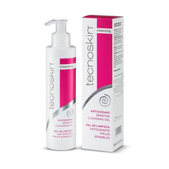 Tecnoskin Antioxidant Sensitive Cleansing Gel Τζελ Καθαρισμού Προσώπου 200ml. Κάνει ντεμακιγιάζ αφαιρώντας ακόμη και την αδιάβροχη μάσκαρα, απομακρύνει τη λιπαρότηα χωρίς να ερεθίζει το δέρμα