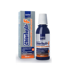 Intermed Chlorhexil F Στοματικό Διάλυμα για Καθημερινή Προστασία με Χλωρεξιδίνη 0.05% και Φθόριο 0,025% 250ml.