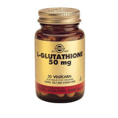 Solgar L-Glutathione Συμπλήρωμα διατροφής Γλουταθιόνης 50mg 30vegcaps.