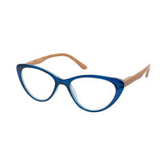 Eyelead Γυαλιά Πρεσβυωπίας - Ανάγνωσης με Ξύλινο Βραχίονα, 205 Μπλε Πεταλούδα, Βαθμός +2.25 , 1Τμχ.