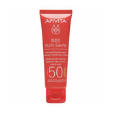 Apivita Bee Sun Safe Anti-Spot & Anti-Age SPF50 Tinted , Αντηλιακή Κρέμα Προσώπου με Χρώμα κατά των Πανάδων & των Ρυτίδων 50ml.