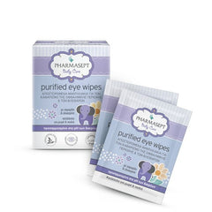 Pharmasept Baby Care Purified Eye Wipes Αποστειρωμένα Μαντηλάκια για την Περιοχή των Ματιών 10 Τμχ. Καθαρίζουν απαλά την περιοχή των ματιών και των βλεφάρων, εμπλουτισμένα με χαμομήλι & γλυκερίνη.
