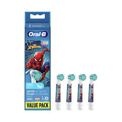 Oral-B Kids Spiderman Ανταλλακτικές Κεφαλές Παιδικής Ηλεκτρικής Οδοντόβουρτσας , 4 τμχ